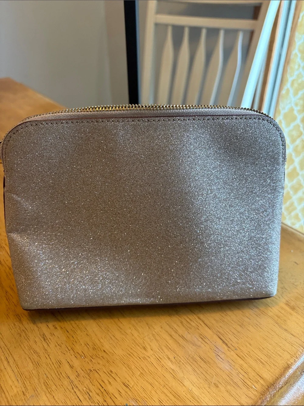 kate spade Glitter Cosmetic Pouch - Champagne Sparkle